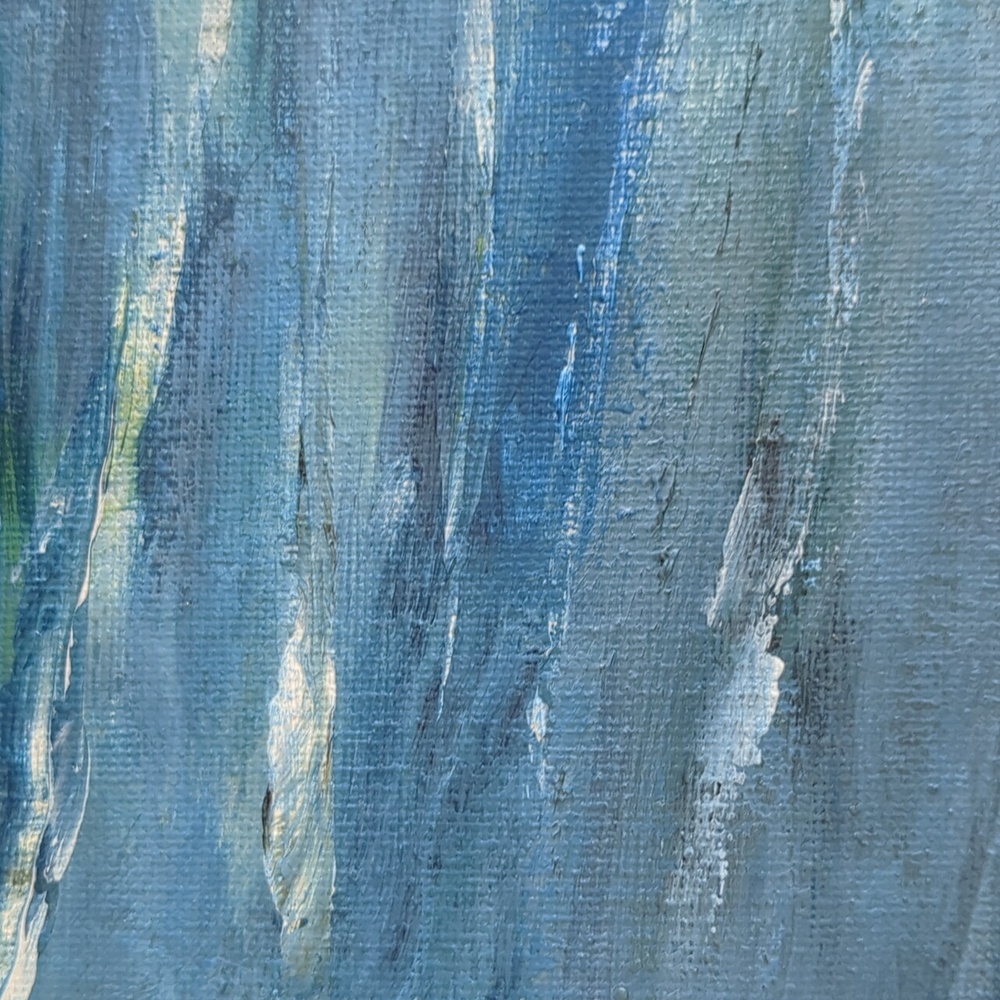 New Painting Dark Moonlit Seascape Waves, Signed Original Acrylic 14X11  Canvas - Picture 5 of 10